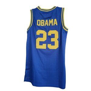 Barack Obama #23 Punahou High School STITCHED Basketball Jersey Size Medium
